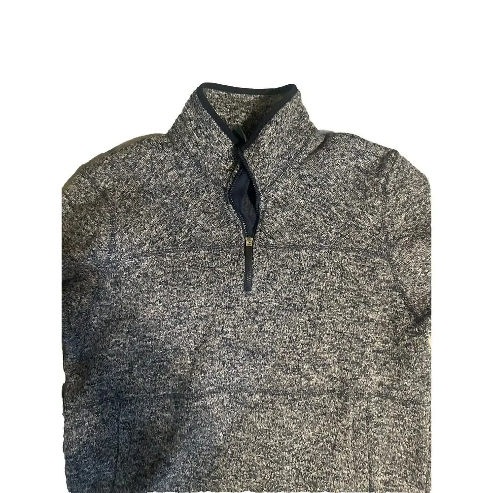 Woolrich Men's Blue Heather Quarter Zip Fleece Vest Size L